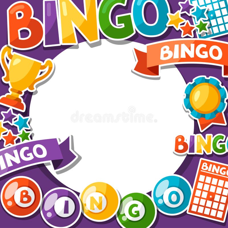 Bingo or Lottery Game Background Stock Vector Illustration of