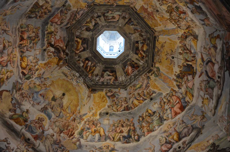 Binnen Duomo in Florence Cathedral van Santa Maria del Fiore stock foto's Binnen Duomo in Florence Cathedral van Santa Maria del Fiore stock foto's