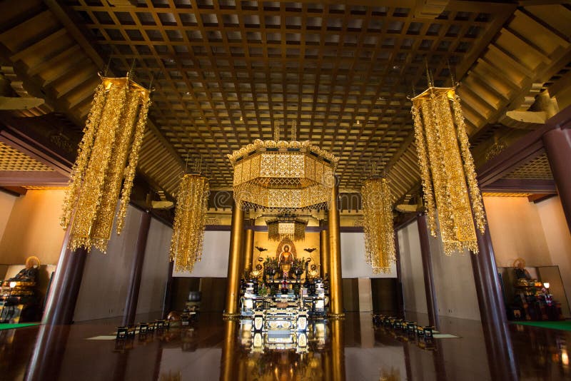 Binnenland van de tempel zojo-Ji royalty-vrije stock afbeelding Binnenland van de tempel zojo-Ji royalty-vrije stock afbeelding