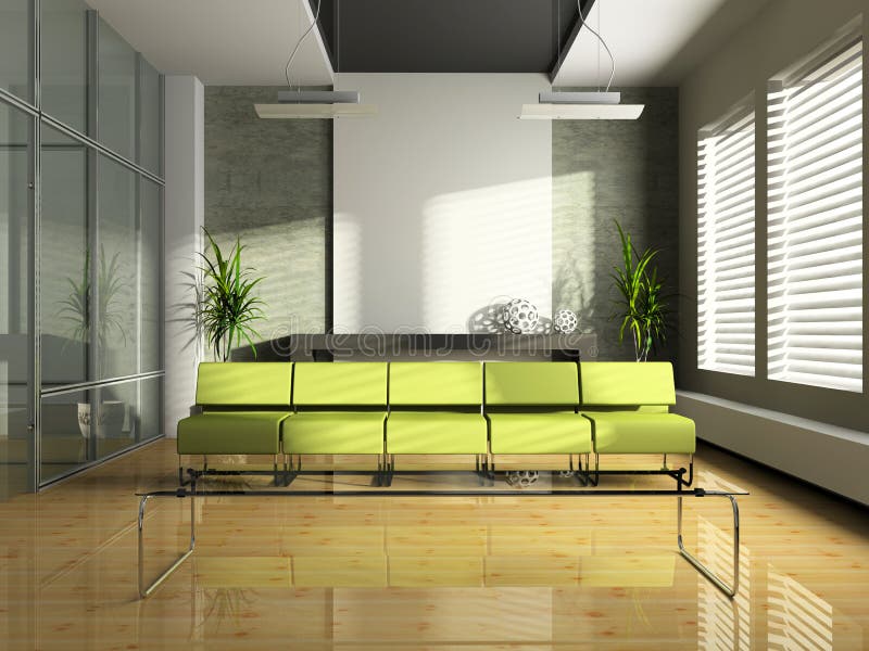 Interieur van de wachtkamer royalty-vrije illustratie