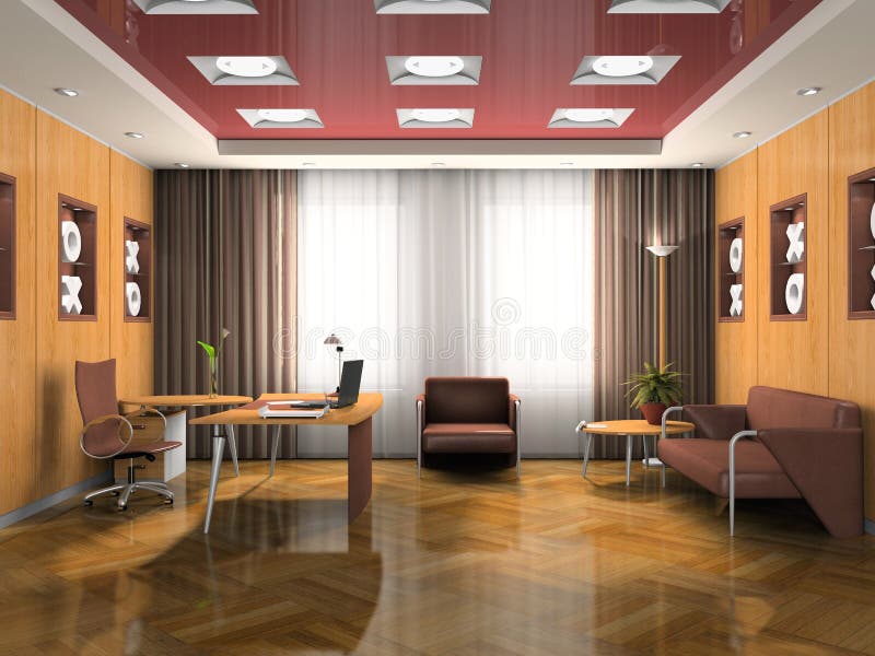 Interieur van de wachtkamer royalty-vrije illustratie