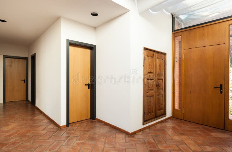 Binnenlands klassiek huis, ingang stock afbeelding Binnenlands klassiek huis, ingang stock afbeelding