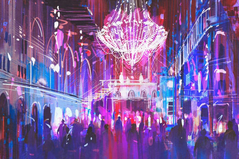 Binnenlandse nachtclub met verstralers stock fotografie Binnenlandse nachtclub met verstralers stock fotografie