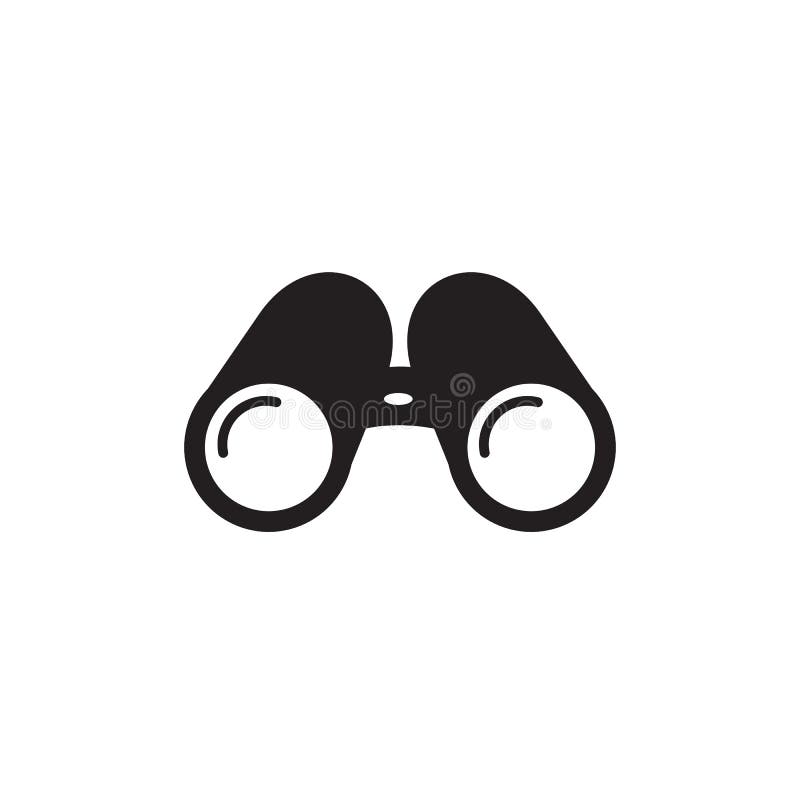 Binocular icon logo design template vector illustration