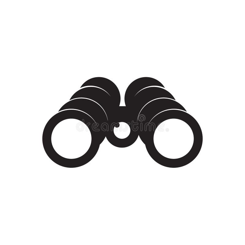 Binocular icon logo design template vector illustration