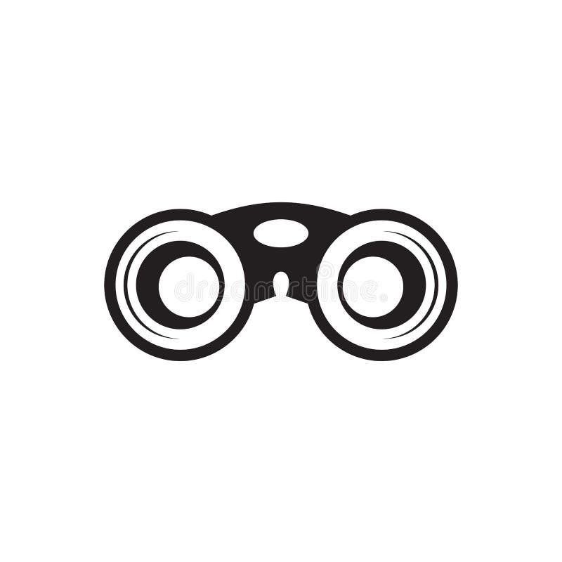 Binocular icon logo design template royalty free illustration