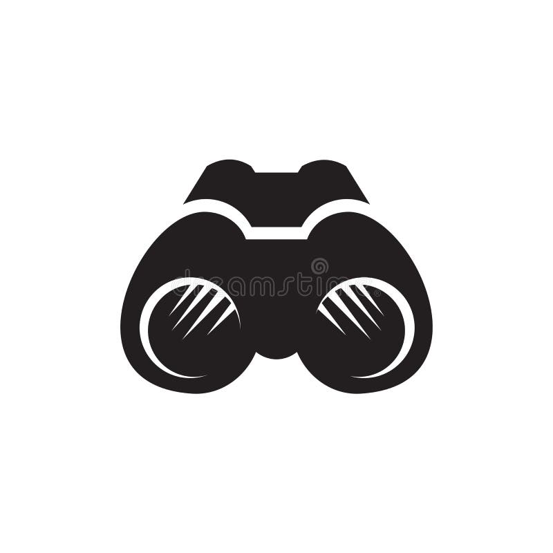 Binocular icon logo design template vector illustration