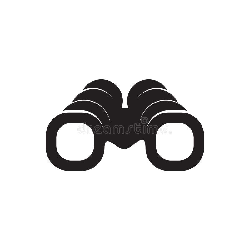 Binocular icon logo design template royalty free illustration