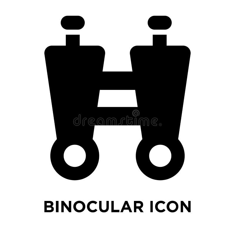 Binocular icon vector isolated on white background, logo concept stock illustration