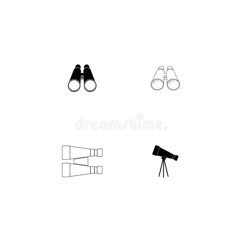 Binocular logo vector illustration