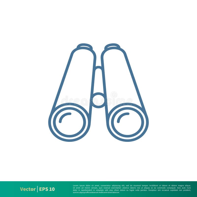 Binocular Nautical Icon Vector Logo Template Illustration Design. Vector EPS 10 stock illustration