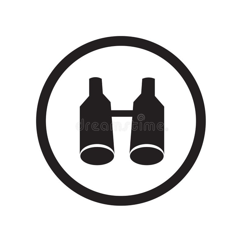 Binocular Sign icon vector sign and symbol isolated on white background, Binocular Sign logo concept royalty free illustration