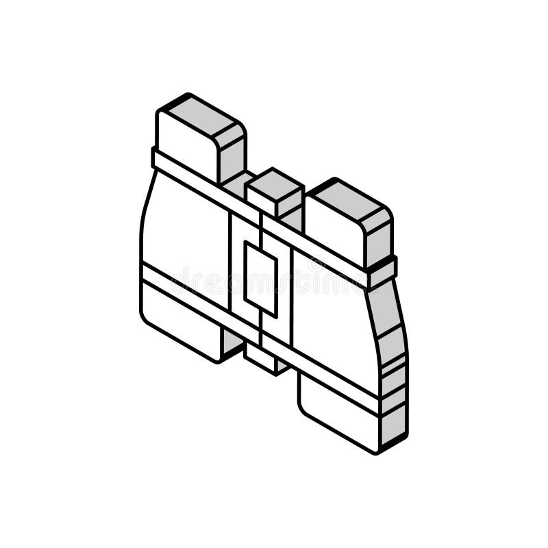Ilustrarea vectorială a pictogramei izometrice binocular a jucăriei pentru copii royalty free illustration
