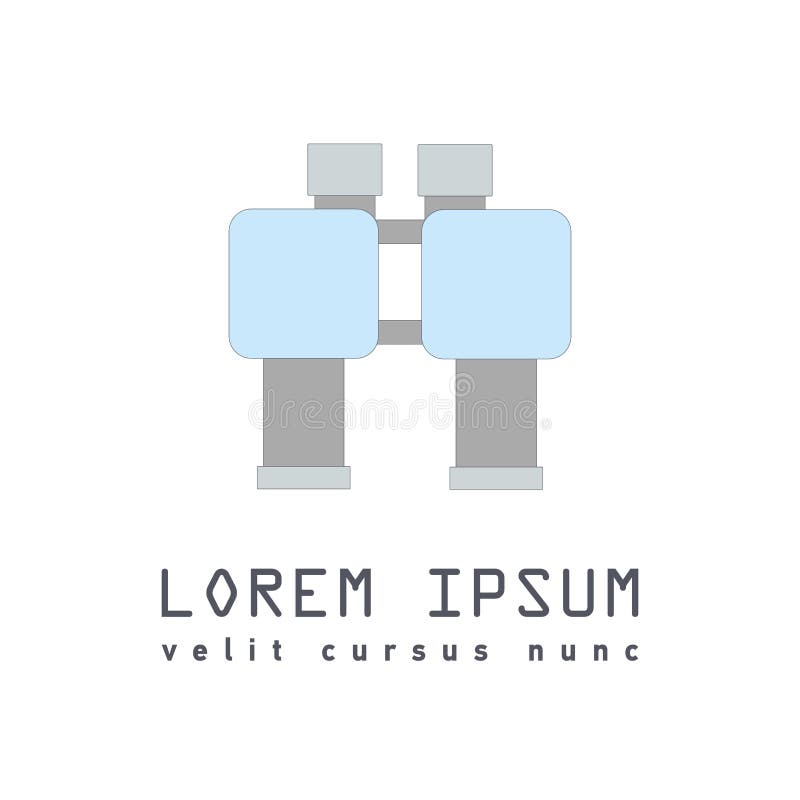 Binocular vector logo royalty free illustration