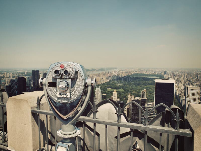 Binoculars and Central Park royalty free stock photos