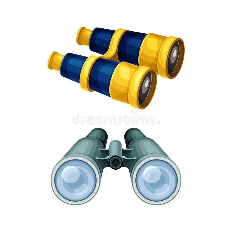 Binoculars or Field Glasses As Two Refracting Telescopes for Viewing