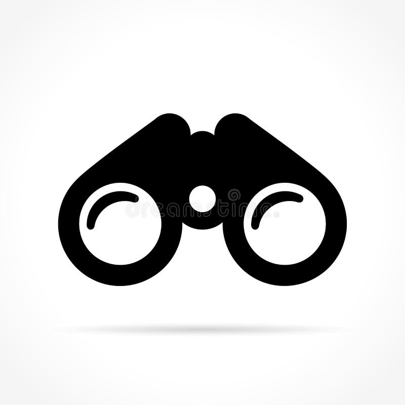 Binoculars Icon on White Background Stock Vector Illustration of