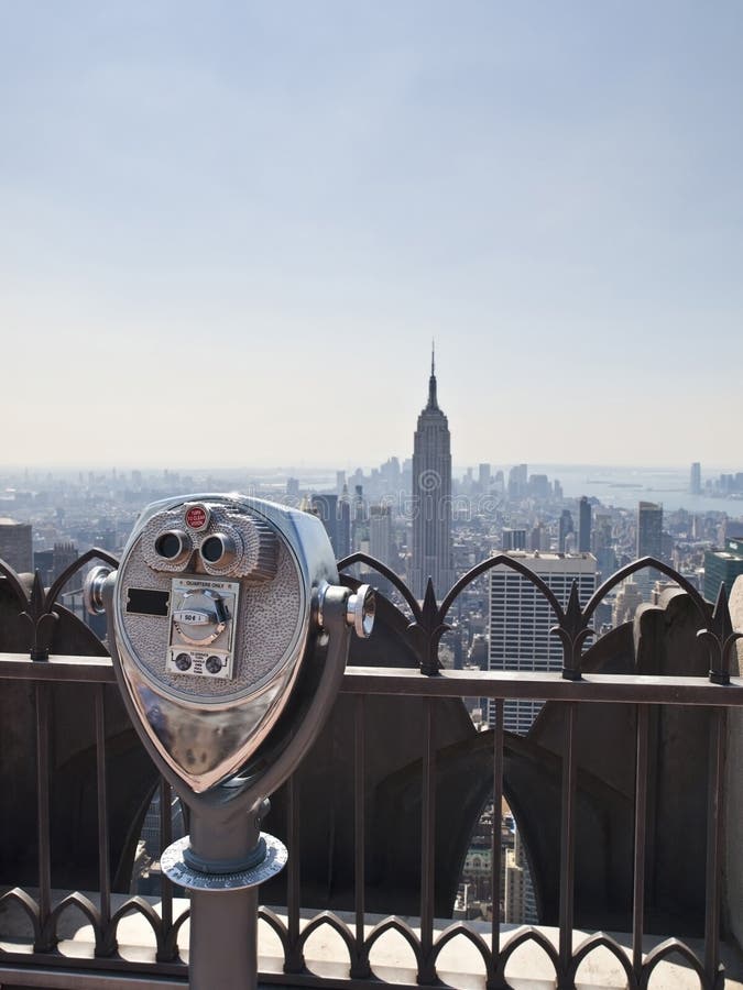 Binoculars in Manhattan stock image. Image of admire - 17268993