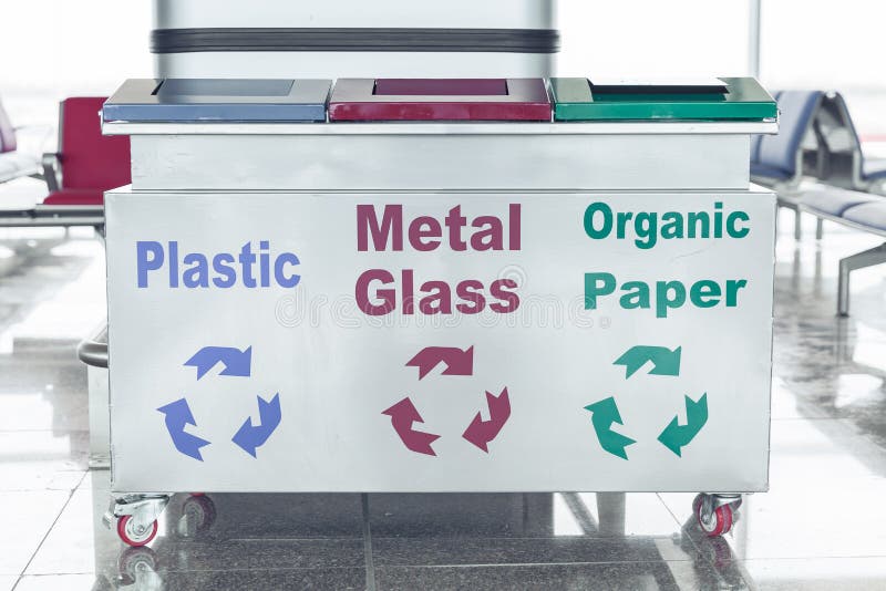 Bins for Separate Waste Collection Stock Image Image of pollution