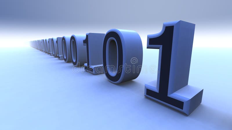 Binärer Computercode lizenzfreie abbildung