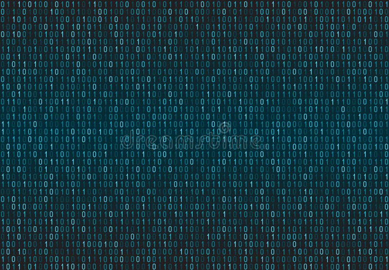 Nahtloses Muster aus Binärcode. Matrix-Hintergrund mit den Ziffern 1. 0 lizenzfreie abbildung