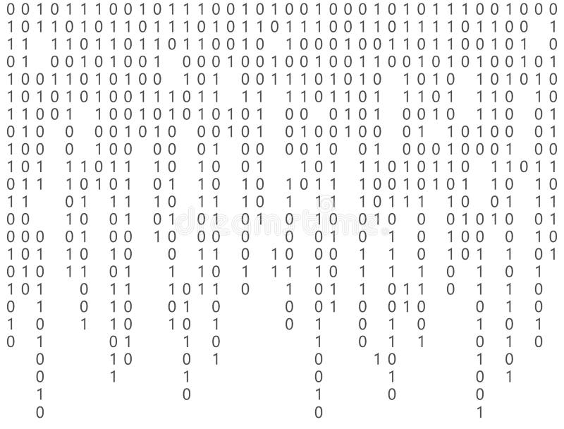 Binärkode. Byte-Datenprogrammierer. Matrixschrift. digitale Streckenführung. Internetquelle. Hacker stock abbildung