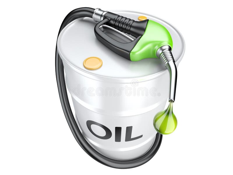 Bio fuel concept with oil barrel and gas pump nozzle. Isolated 3d image. Bio fuel concept with oil barrel and gas pump nozzle. Isolated 3d image.