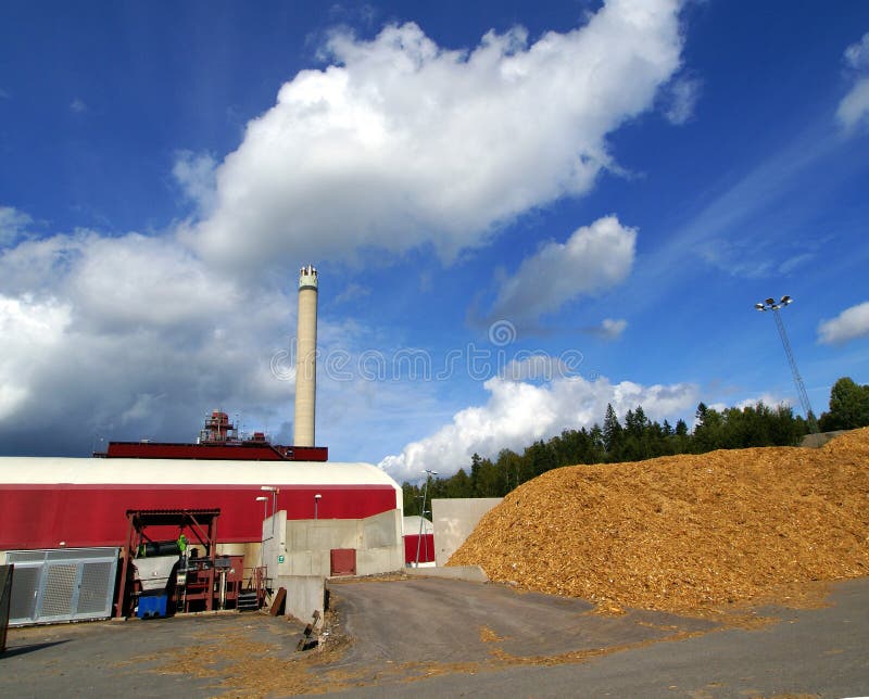 Bio- centrale elettrica del combustibile fotografia stock Bio- centrale elettrica del combustibile fotografia stock