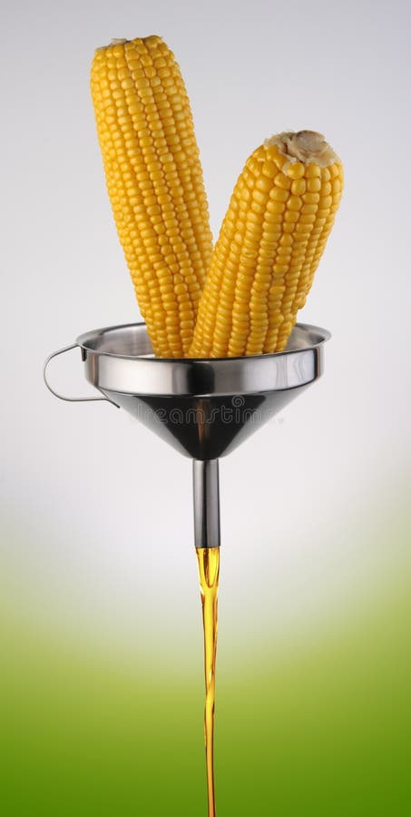 Koncept bio-paliva z kukuřice.