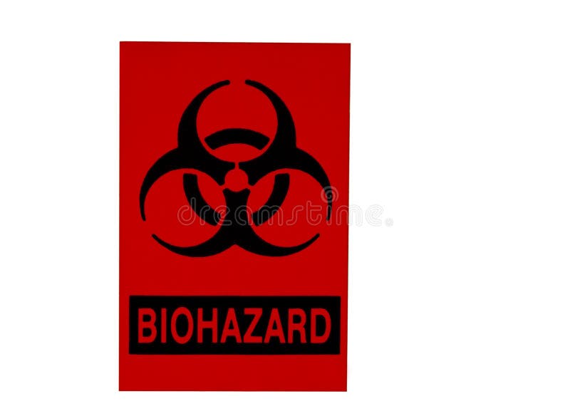 Bio-Gefahr Zeichen getrennt auf Weiß stockfotografie Bio-Gefahr Zeichen getrennt auf Weiß stockfotografie