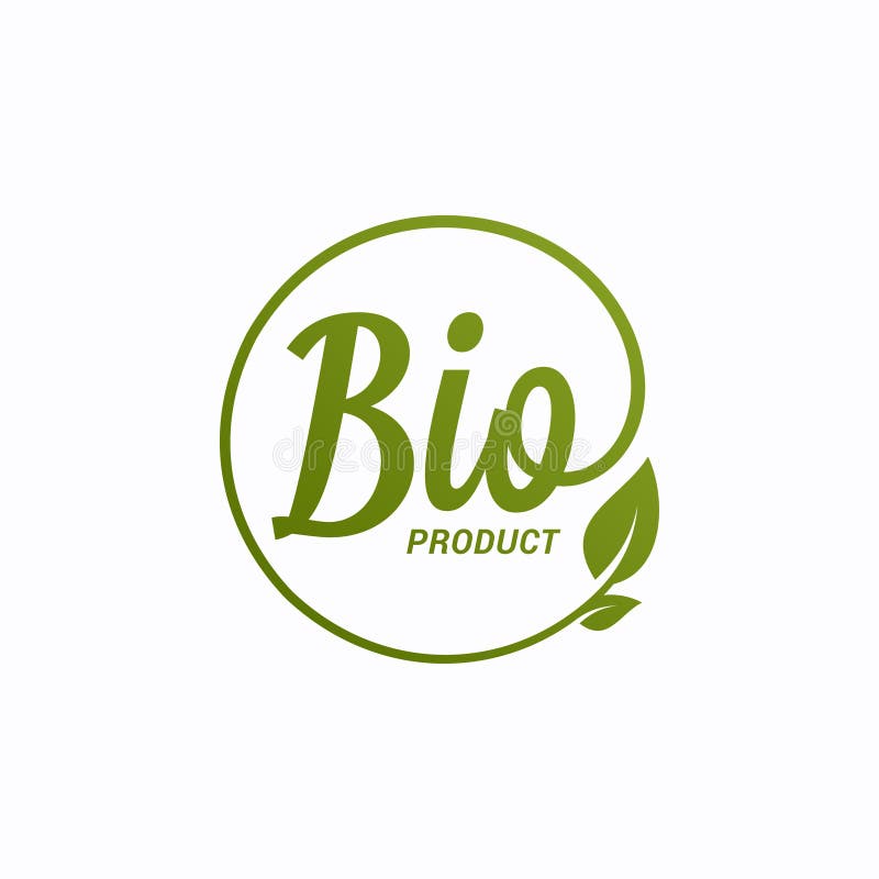 Bio Product Concept Logo Design Stock Illustration Illustration of