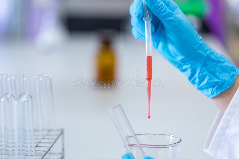 Biochemical Analysis and Chemical Analysis in Lab. Stock Image Image