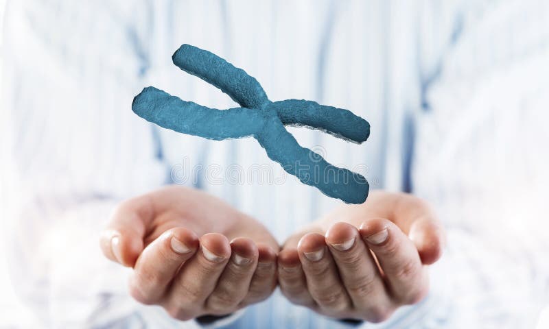 Biochemistry and dna research concept in male palm. Mixed media royalty free stock images Biochemistry and dna research concept in male palm. Mixed media royalty free stock images