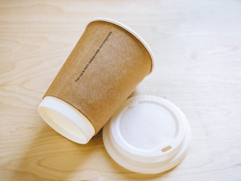 Biodegradable Cup Paper Coffee Cup Recycle Disposable Compostable Stock Image Image of recycle