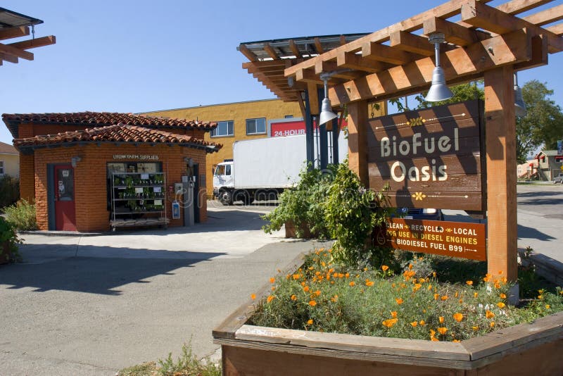 Biodiesel fuel station editorial photography. Image of ecology 263057852