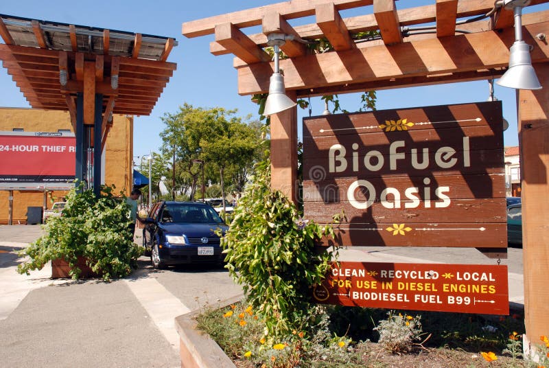 Biofuel Oasis fuel station editorial image. Image of conserve 263057850