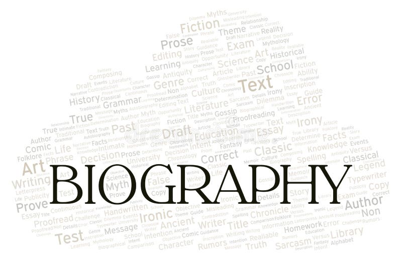 biography word usage