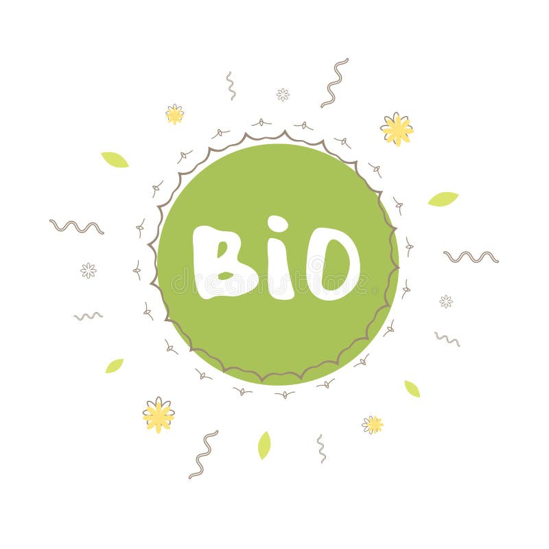 Biohand getrokken banner Vector illustratie stock illustratie Biohand getrokken banner Vector illustratie stock illustratie