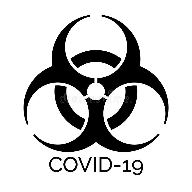Coronavirus Covid19 Biohazard Warning Stock Vector Illustration of