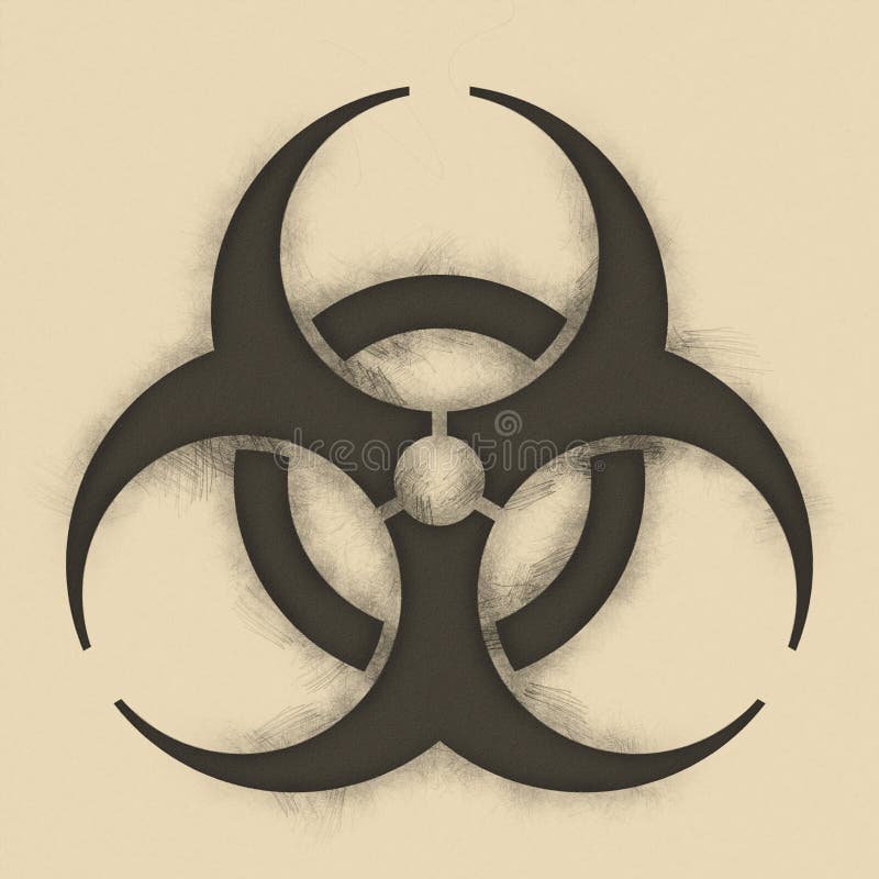 Biohazard biological hazard symbol.
