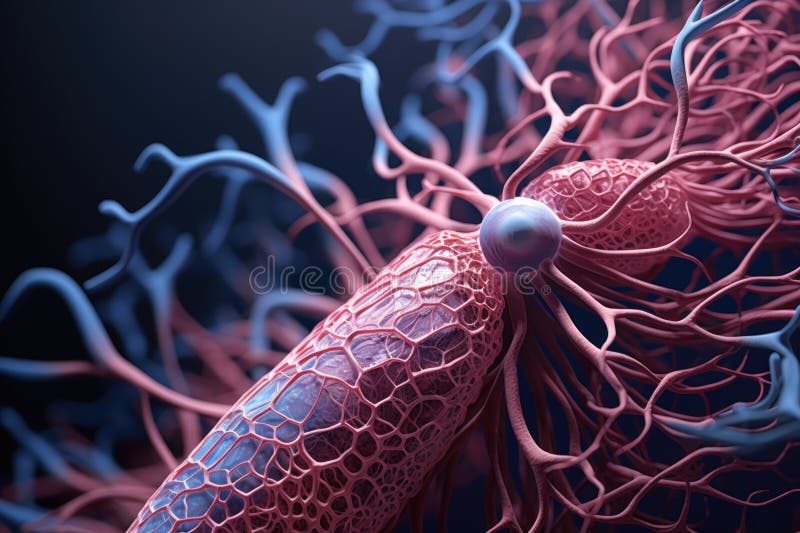 Biohybrid robots artificial muscle fibers under microscope stock photos