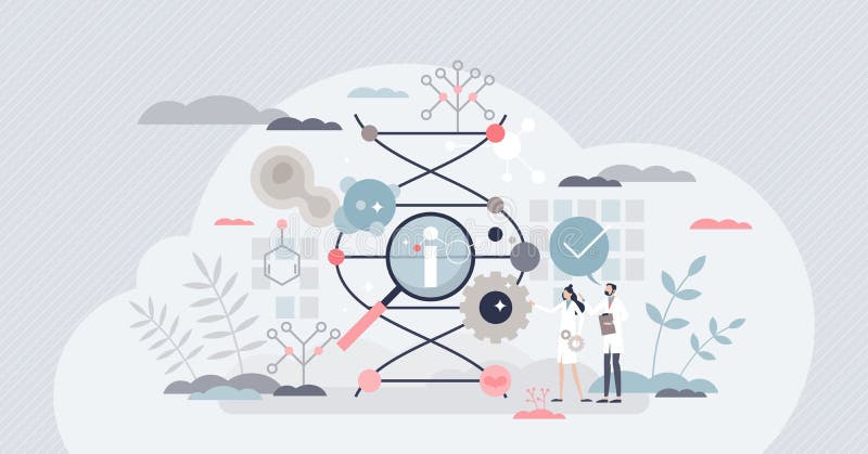 Research Vector Illustration. Mini Persons Concept Diagram Analyze