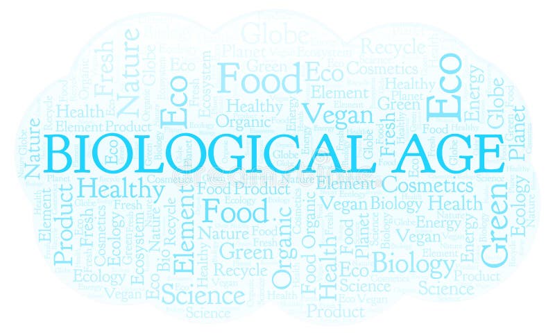 Biological Age word cloud. stock illustration. Illustration of poster ...