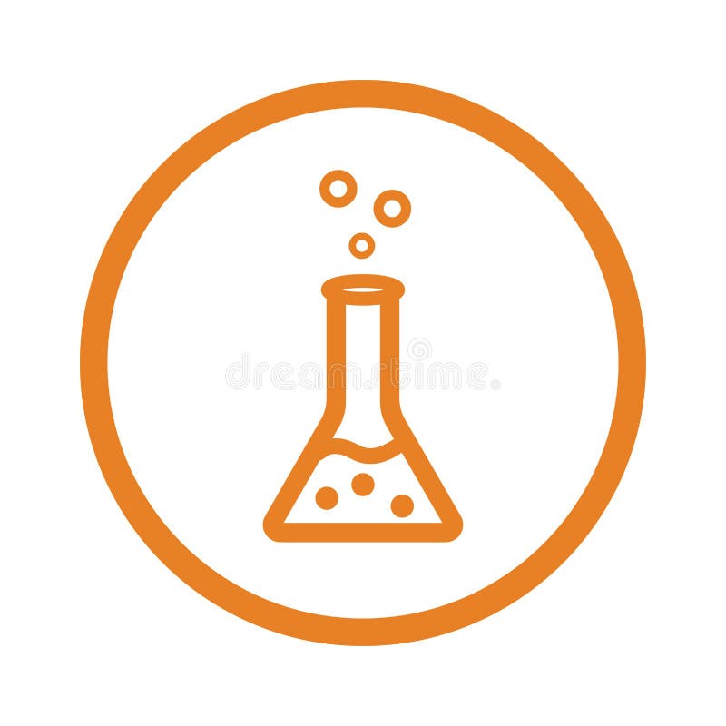 Biology laboratory icon. Orange color vector EPS. Biology laboratory icon - Use for commercial purposes, print media, web or any type of design projects. Vector