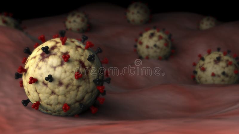 Biomedical Illustration of Eastern Equine Encephalitis Inside the Brain ...