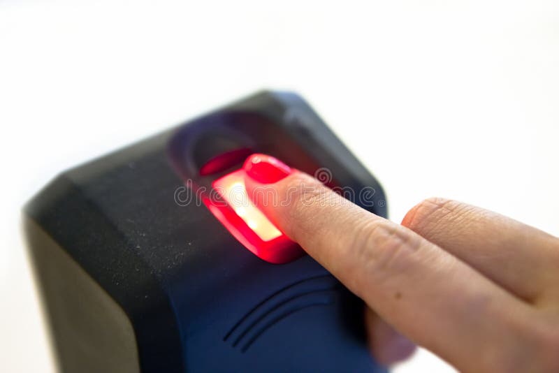 Biometric Fingerprint reader royalty free stock photo