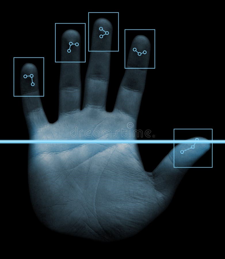 Biometric Hand Scanner stock illustration Biometric Hand Scanner stock illustration