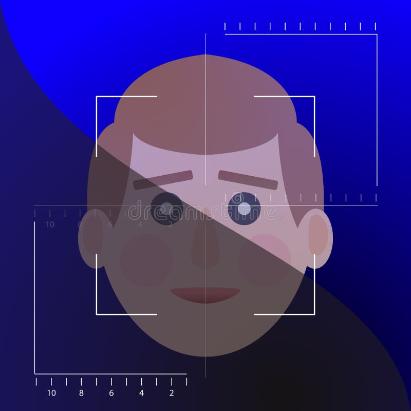 Biometrical Identifizierung der Gesichtsentdeckung lizenzfreie abbildung Biometrical Identifizierung der Gesichtsentdeckung lizenzfreie abbildung