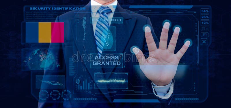 Biometryczny system identyfikacji druku palca Identyfikacja biometryczna odcisków palców firmy i jej zatwierdzenie Rumunia zdjęcia stock Biometryczny system identyfikacji druku palca Identyfikacja biometryczna odcisków palców firmy i jej zatwierdzenie Rumunia zdjęcia stock