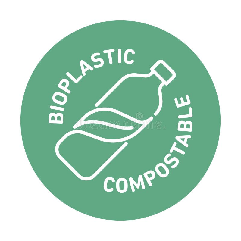 100 Bioplastic, Biodegradable, Compostable Vector Line Icon Stock Vector Illustration of